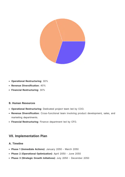 Free Financial Recovery Plan Template to Edit Online