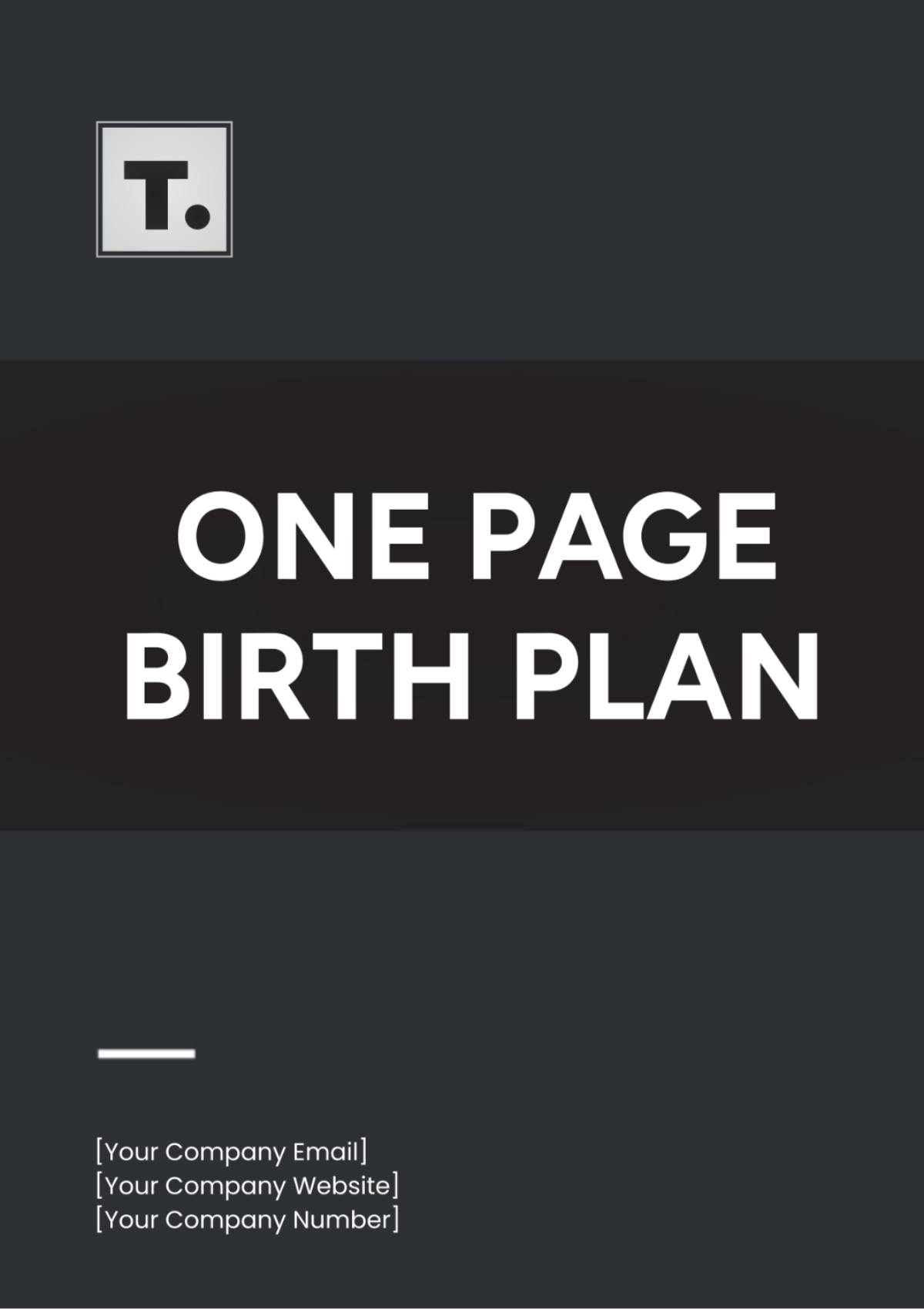 Free One Page Birth Plan Template