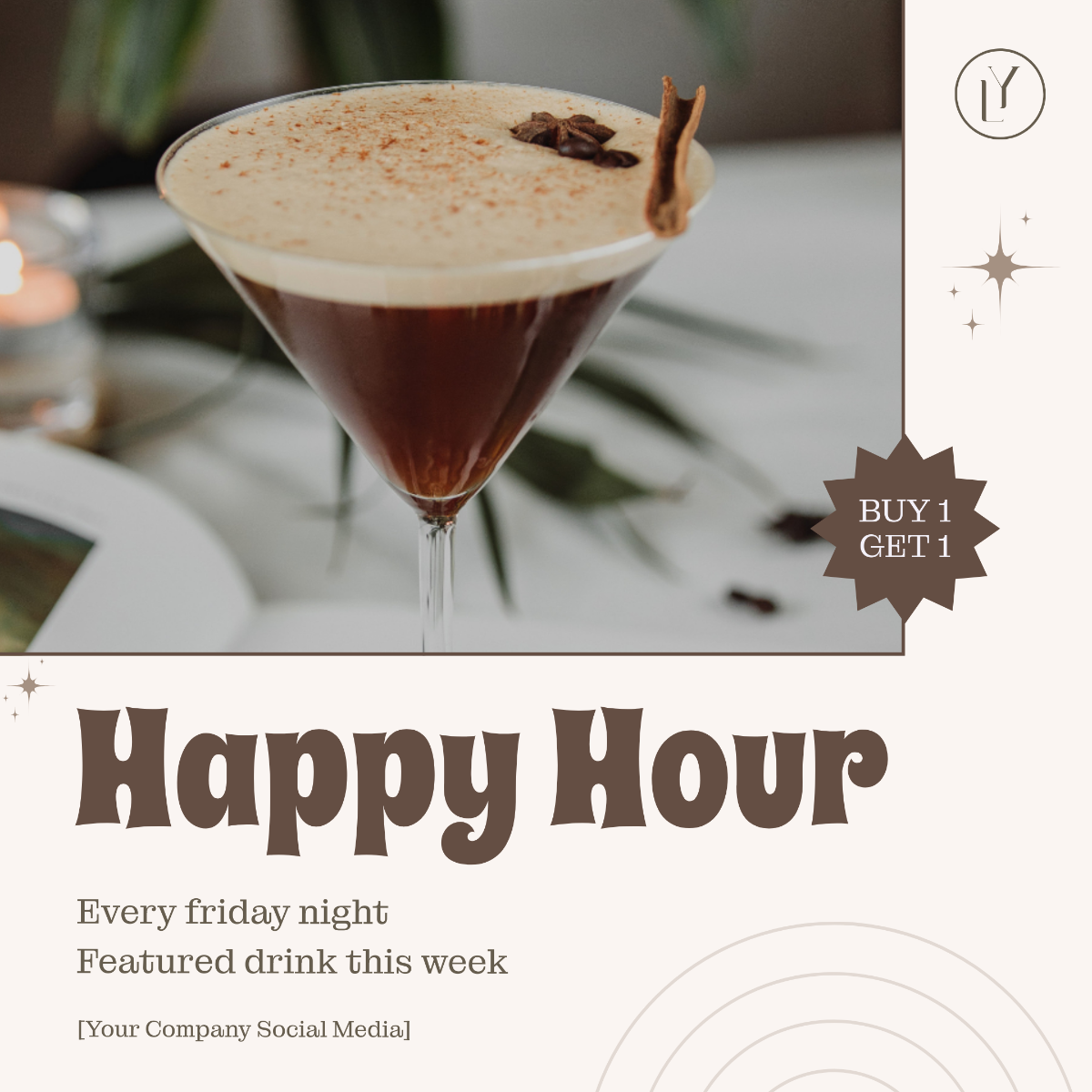 Free Happy Hour Instagram Post Template - Edit Online & Download