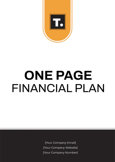 Free One Page Financial Plan Template to Edit Online