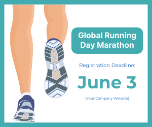Global Running Day Ad Banner Template