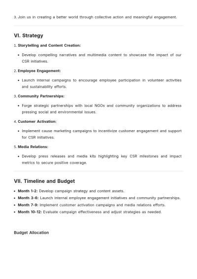 Free Public Relations Campaign Plan Template to Edit Online