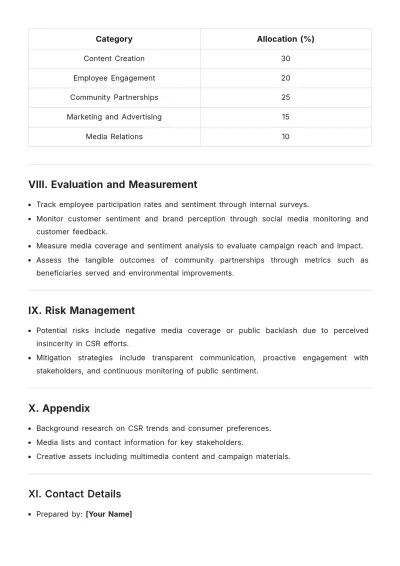 Free Public Relations Campaign Plan Template to Edit Online