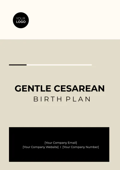 Free Gentle Cesarean Birth Plan Template to Edit Online
