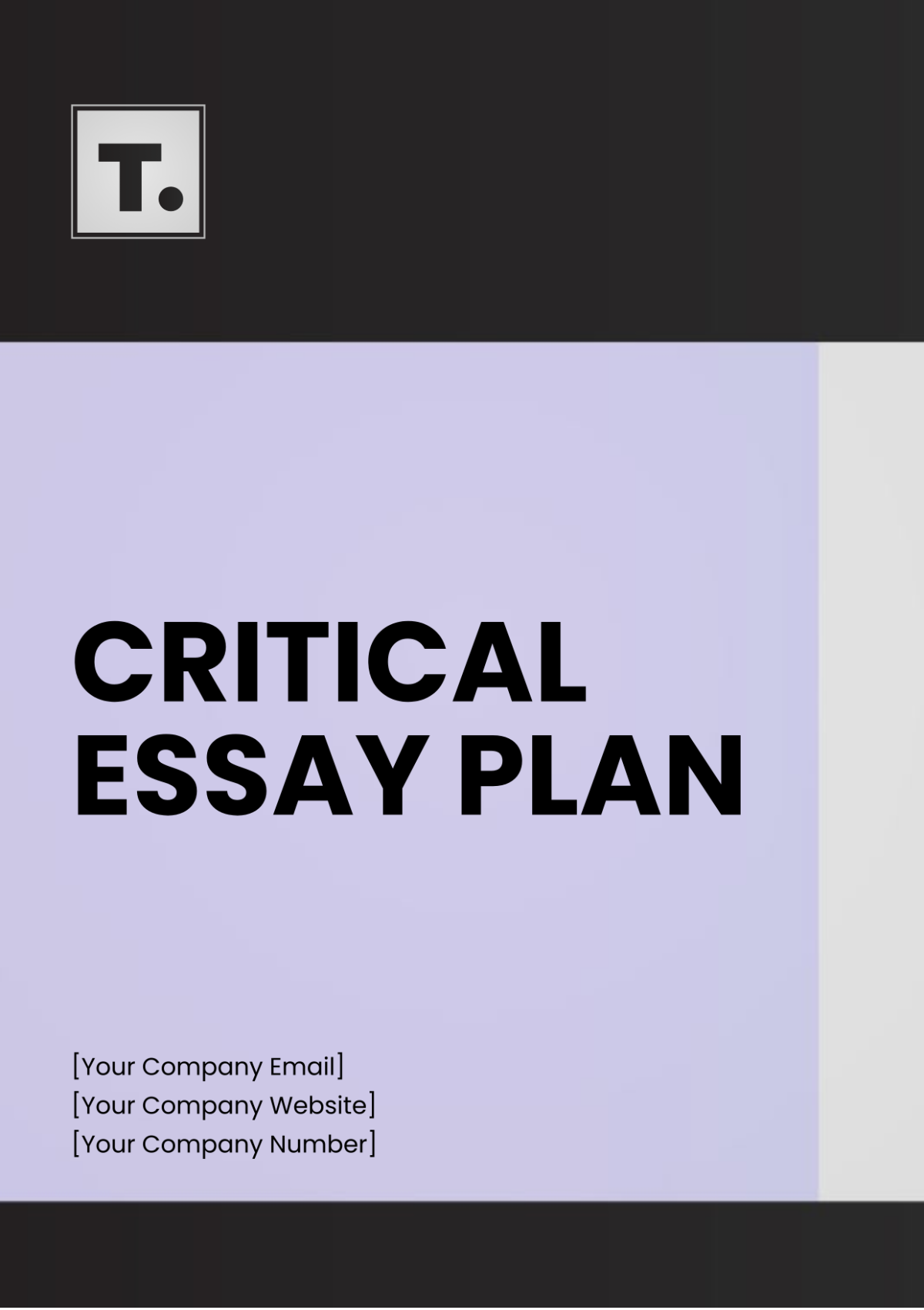 Critical Essay Plan Template - Edit Online & Download