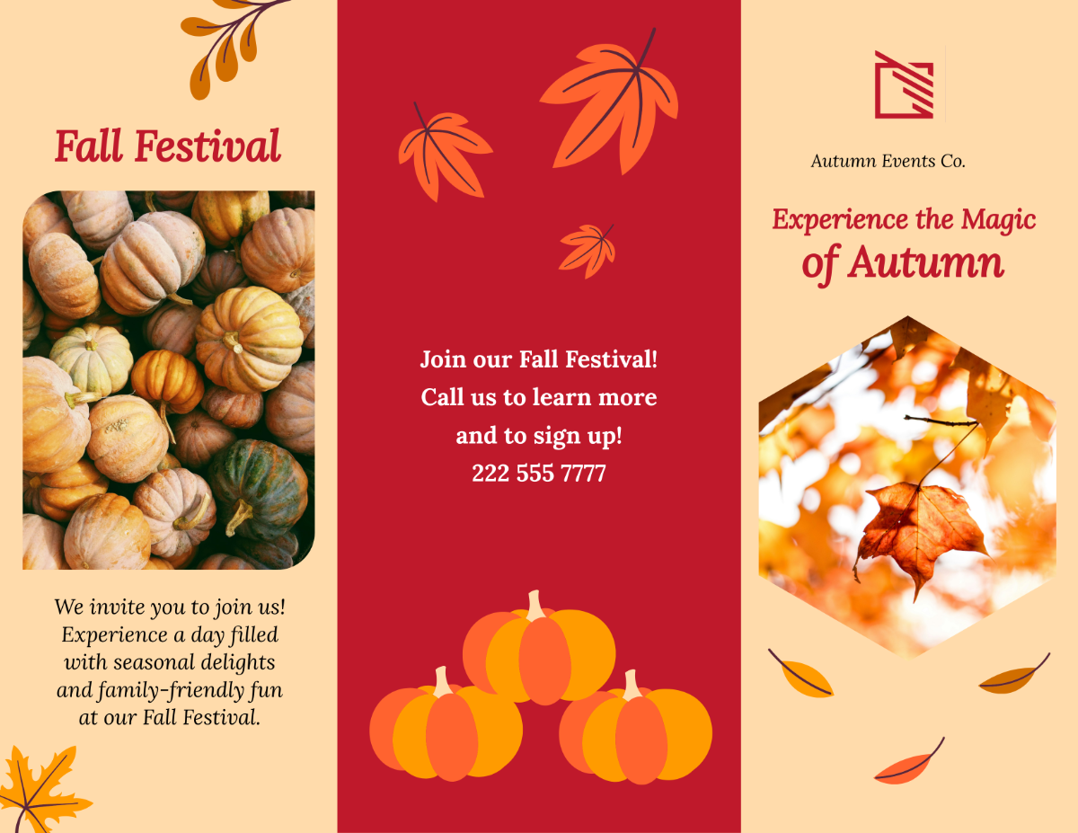 Fall Festival Brochure Template