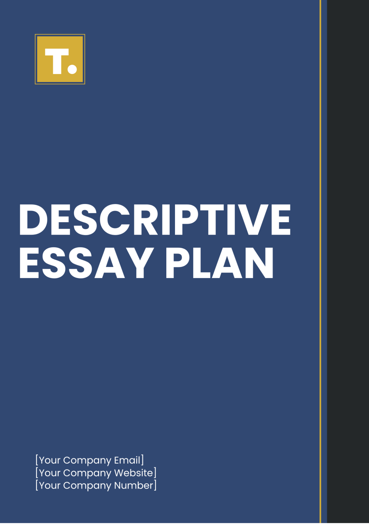 Descriptive Essay Plan Template - Edit Online & Download