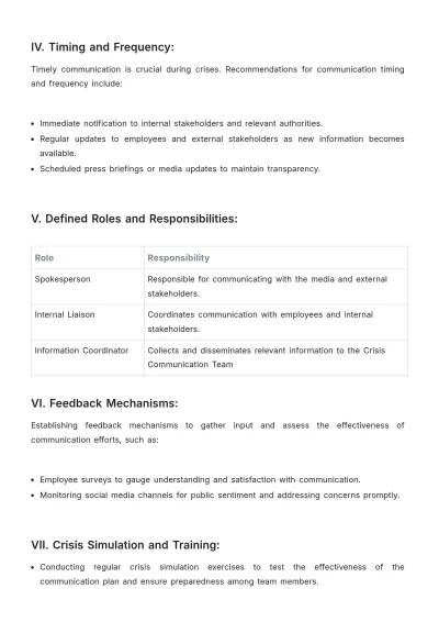 Free Corporate Communication Plan Template to Edit Online