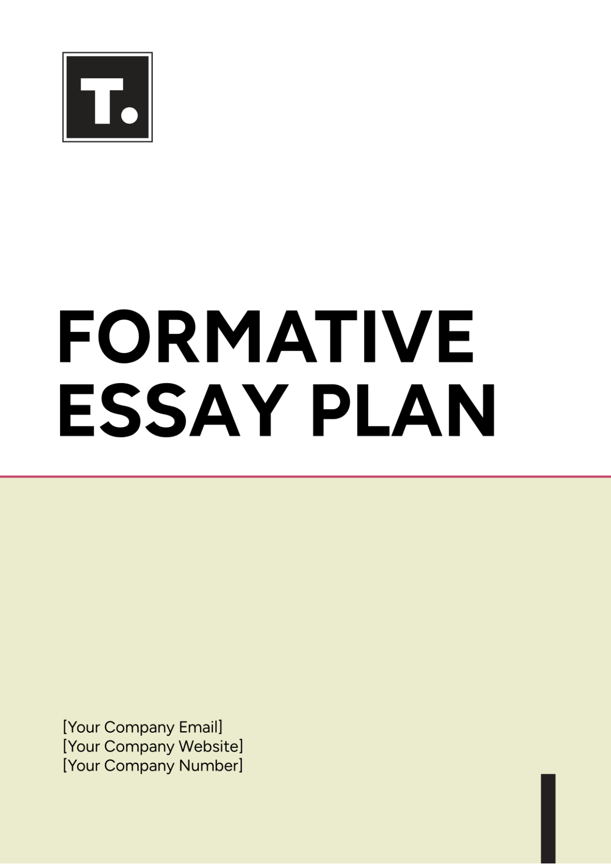 Formative Essay Plan Template - Edit Online & Download