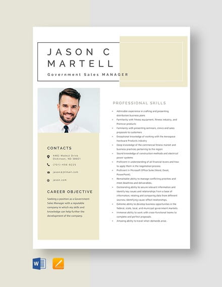 sales manager resume