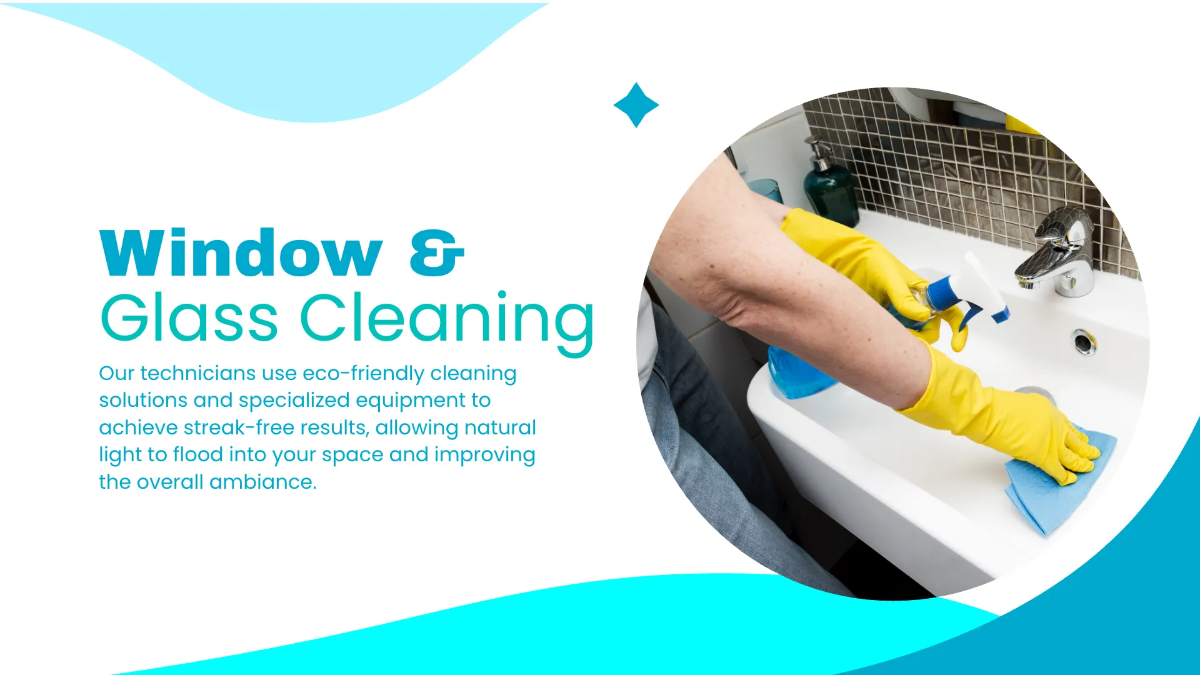 Free Janitorial Services for Offices and Buildings Presentation Template to Edit Online