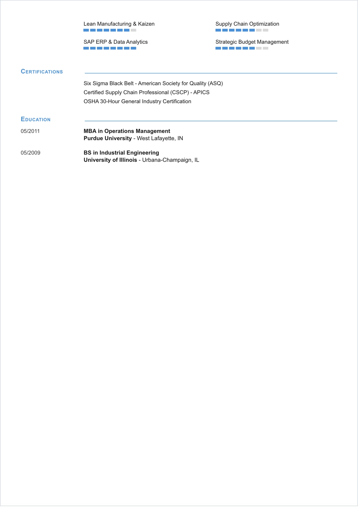 Free CV Industrial ATS CV Template, AI CV Builder