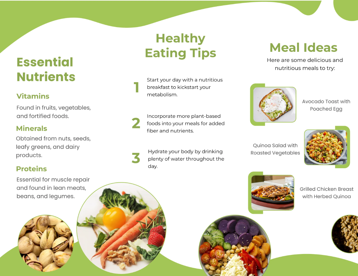 Free Healthy Nutrition Brochure Template to Edit Online