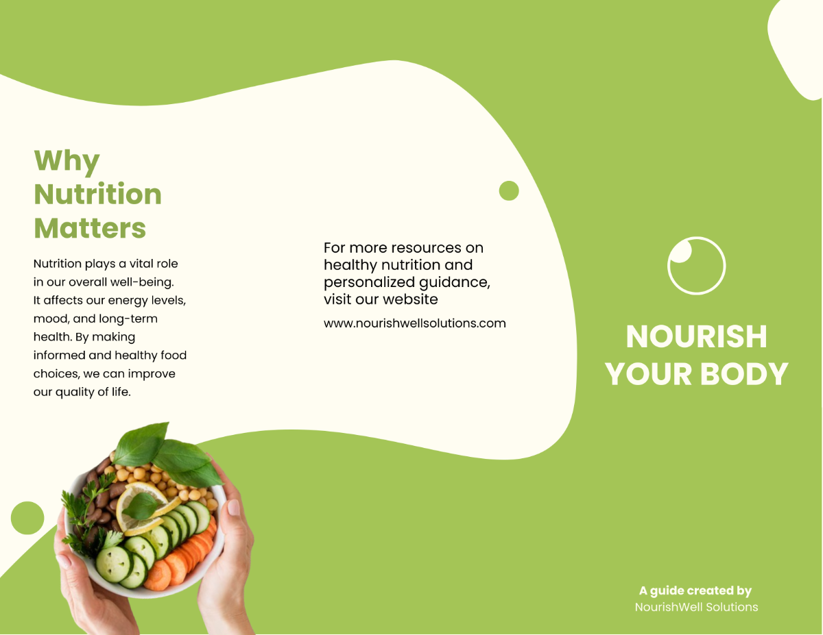 Healthy Nutrition Brochure Template