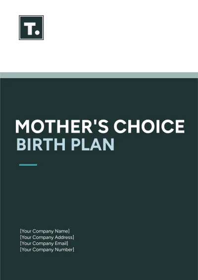 Free Mother's Choice Birth Plan Template to Edit Online