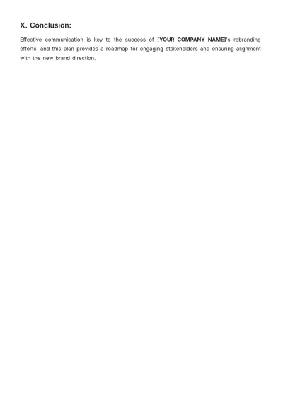 Free Rebranding Communication Plan Template to Edit Online