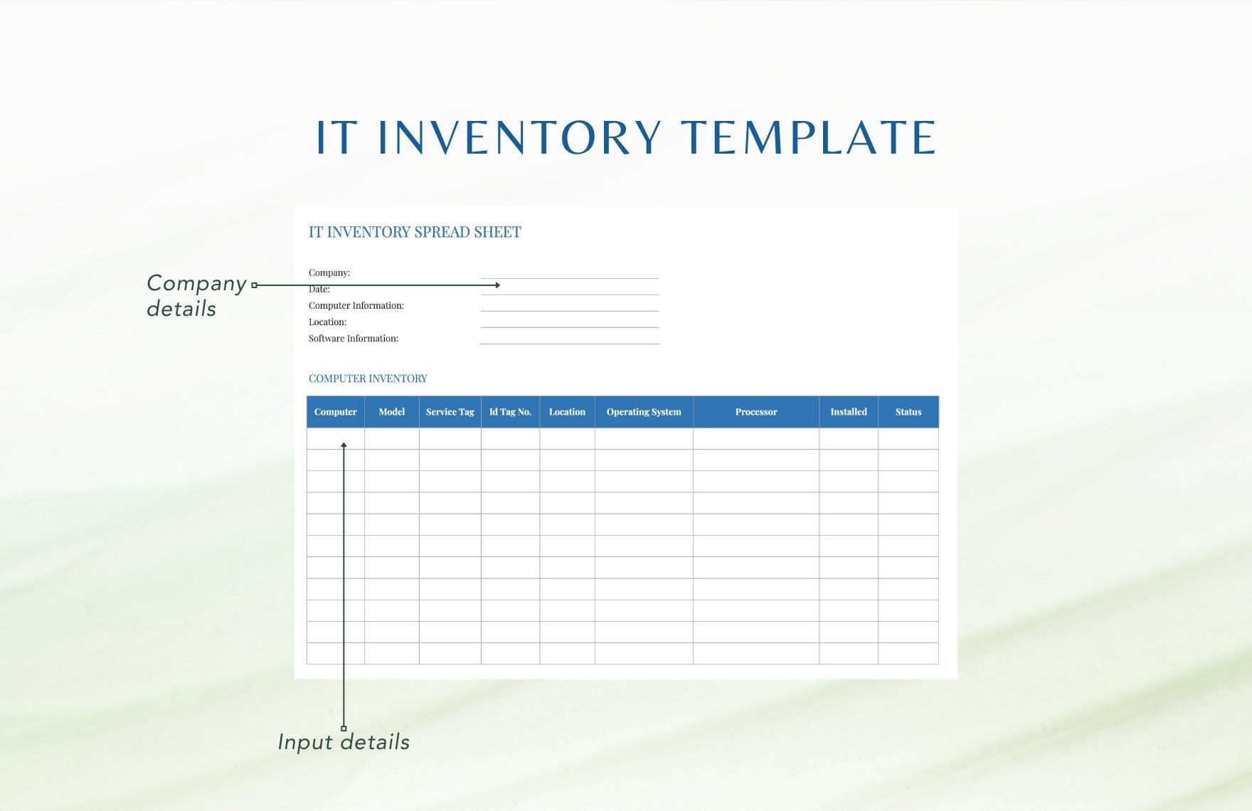 IT Inventory Template