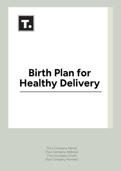 Free Birth Plan For Healthy Delivery Template to Edit Online