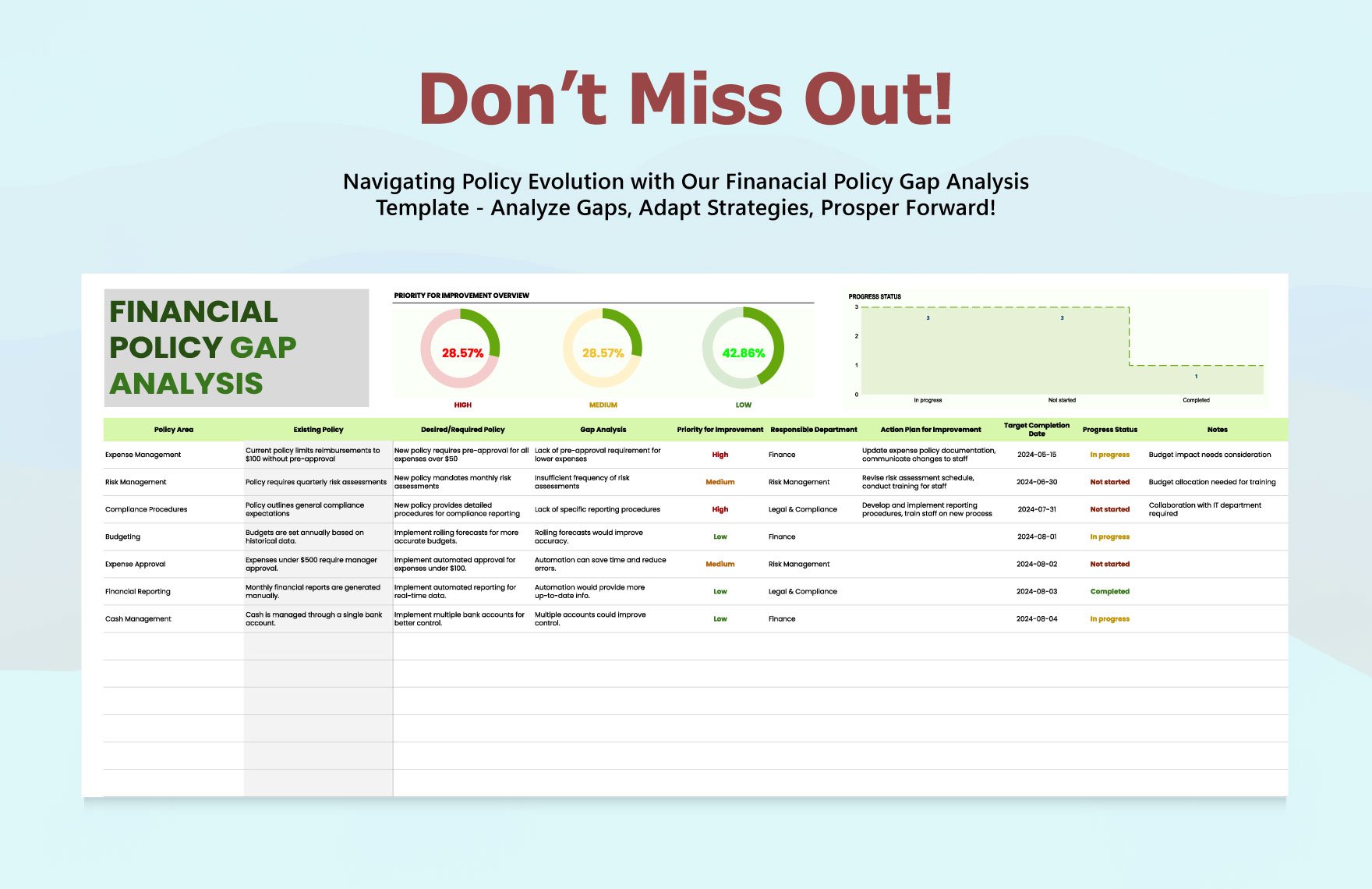 Financial Policy Gap Analysis Template
