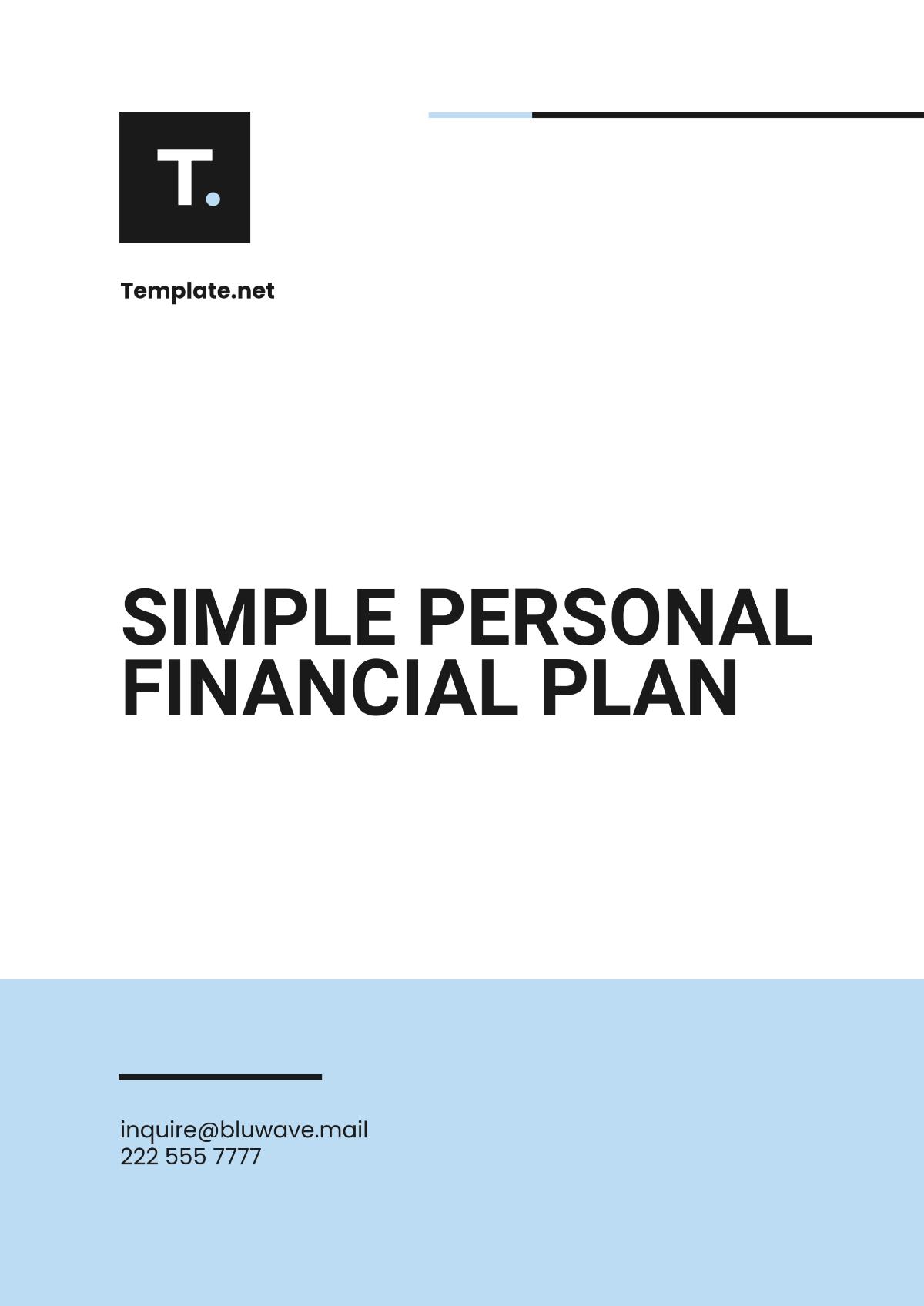 Simple Personal Financial Plan Template - Edit Online & Download