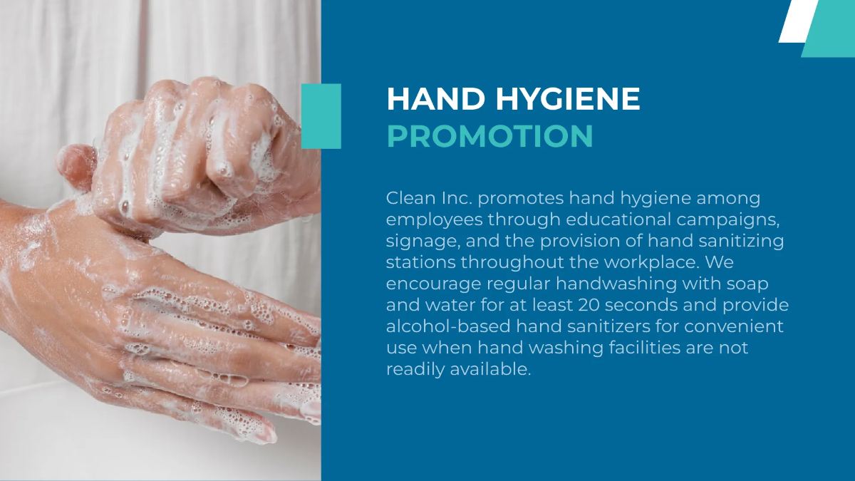 Free Workplace Sanitization Strategies Presentation Template to Edit Online