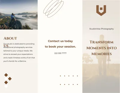 Free Photographer Brochure Template to Edit Online