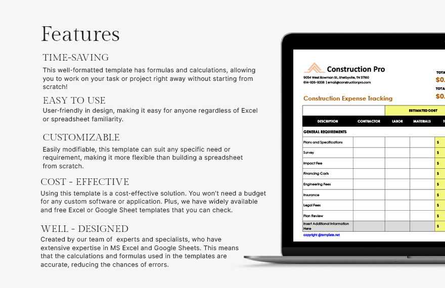 Construction Expense Tracking Template Download in Word Google Docs Construction Expense Tracking Template Download in Word Google Docs