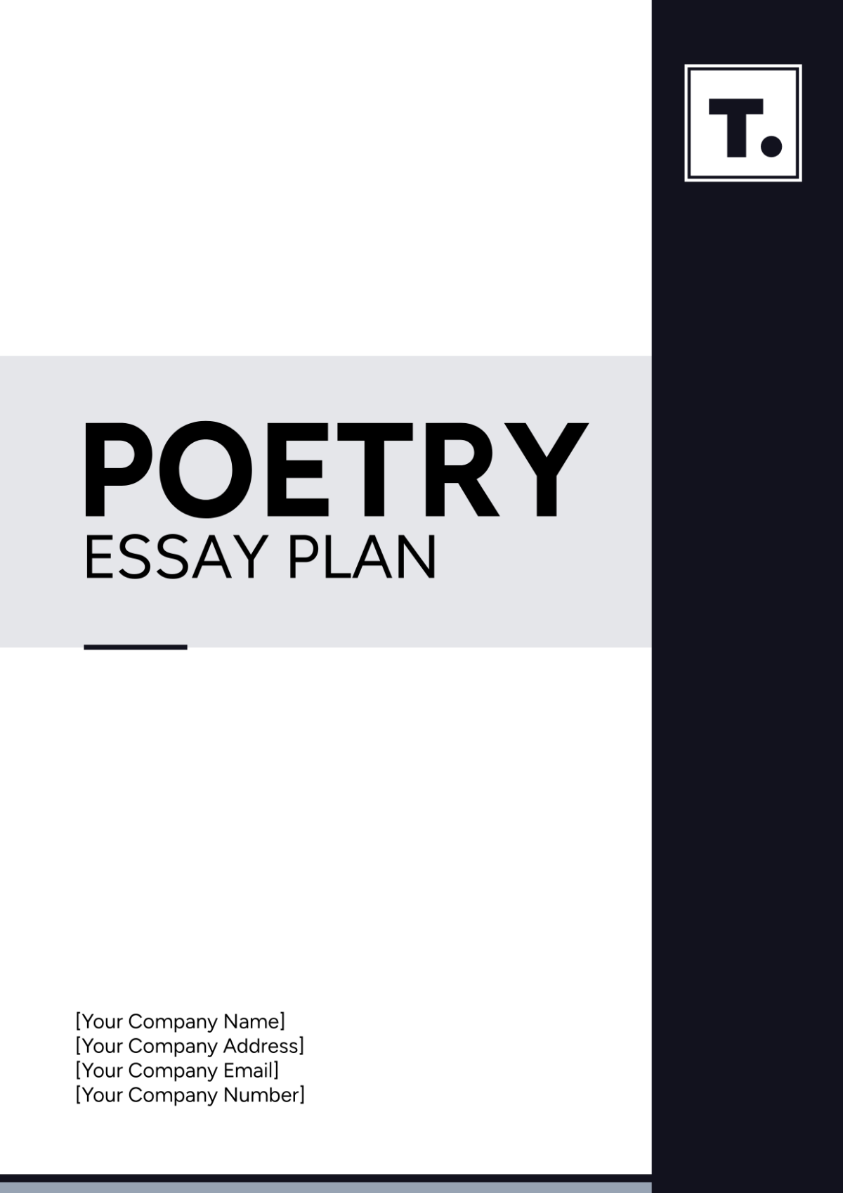 Poetry Essay Plan Template - Edit Online & Download