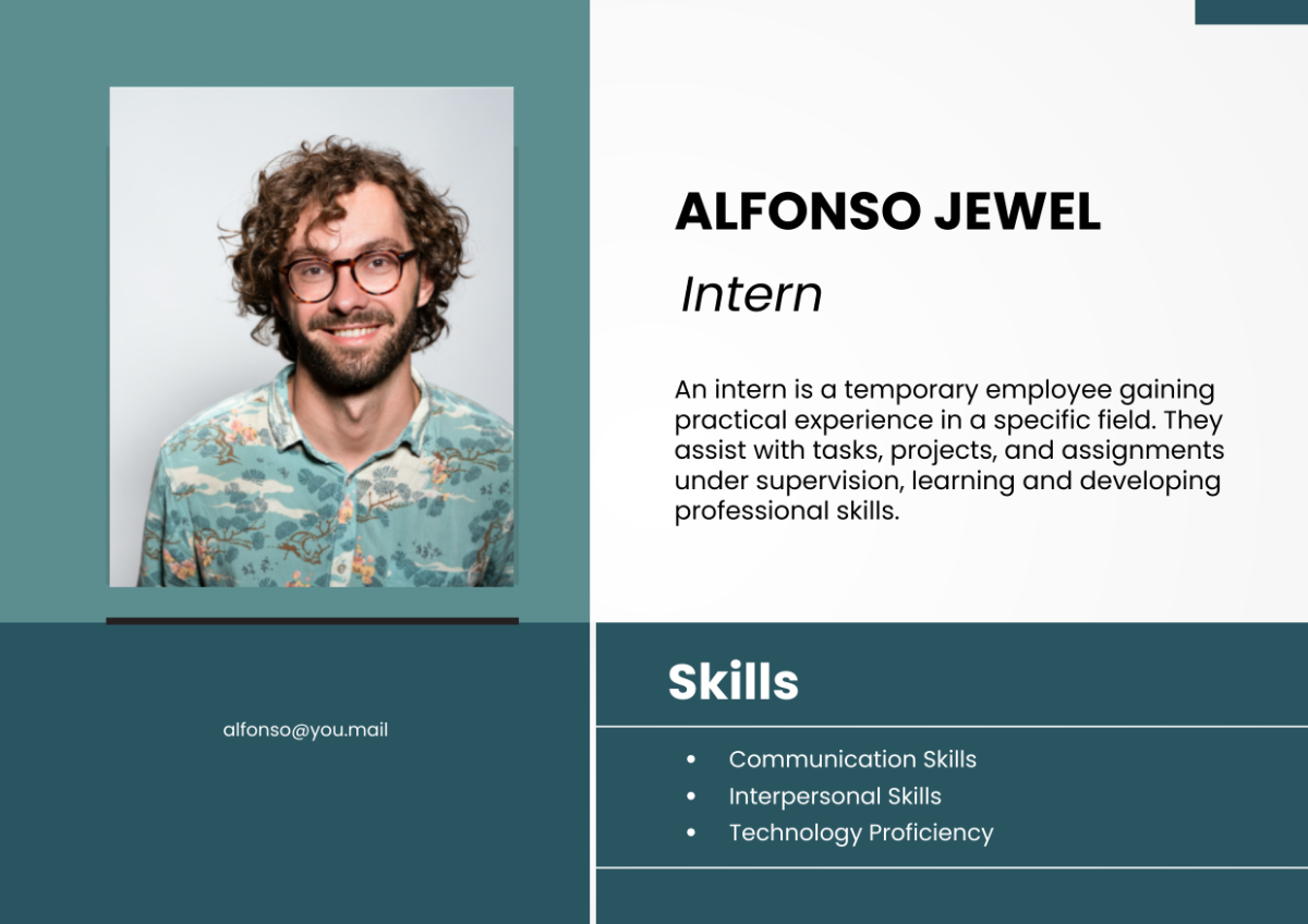 CV Intern Half Cover Page Template - Edit Online & Download