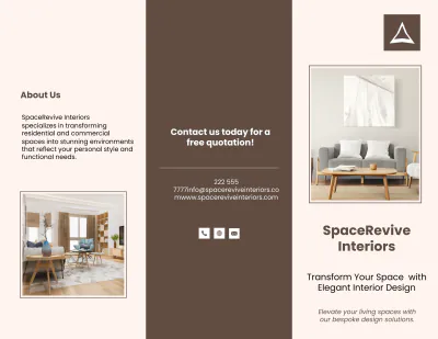 Free Interior Design Brochure Template to Edit Online