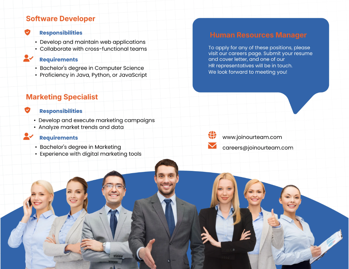 Free Job Posting Brochure Template to Edit Online