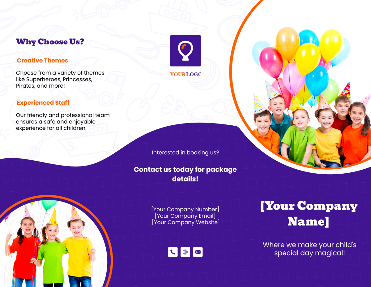 Kids Party Trifold Brochure