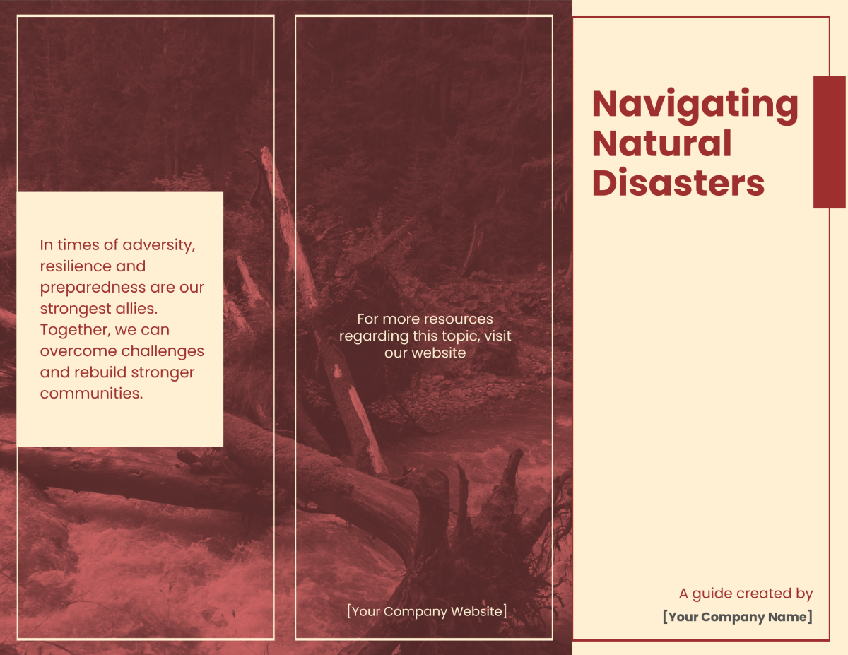 Free Natural Disaster Brochure Template