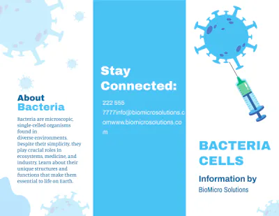 Free Bacteria Cell Brochure Template to Edit Online