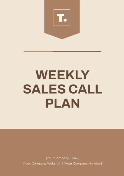Free Weekly Sales Call Plan Template to Edit Online