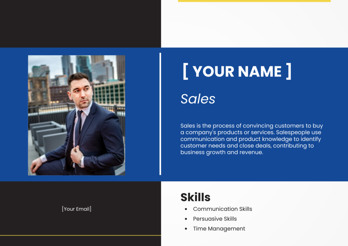 CV Sales Half Cover Page Template - Edit Online & Download