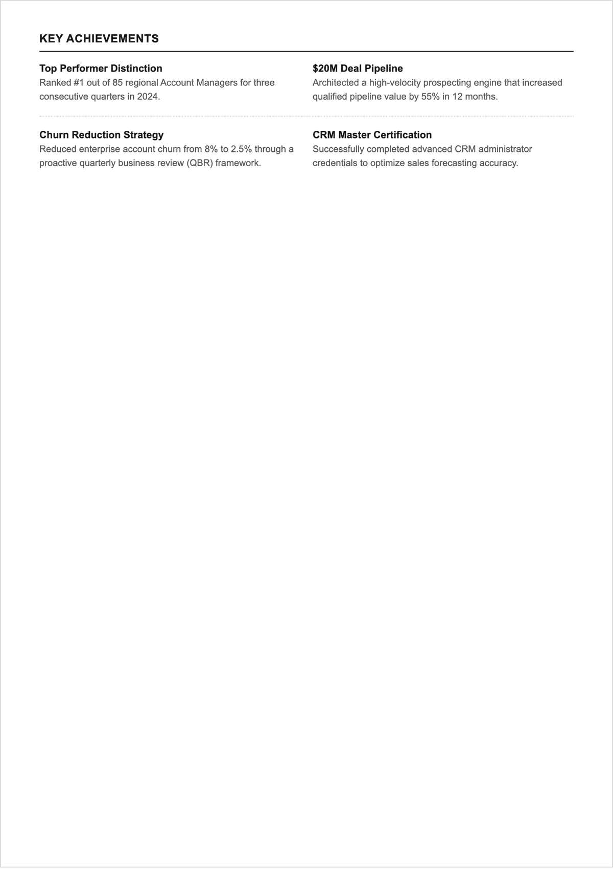 Free CV Sales Half ATS CV Template, AI CV Builder