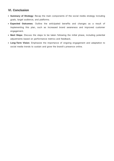 Free Social Media Project Plan Template to Edit Online
