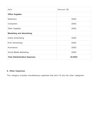 Free Restaurant Expense Statement Template to Edit Online