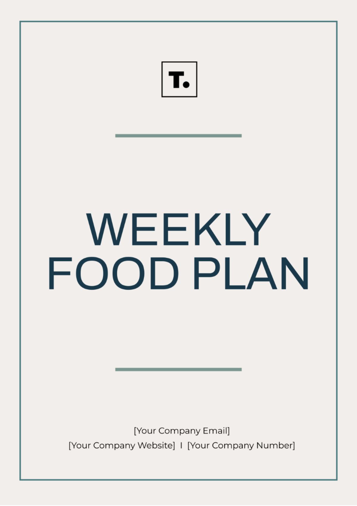 Weekly Food Plan Template - Edit Online & Download