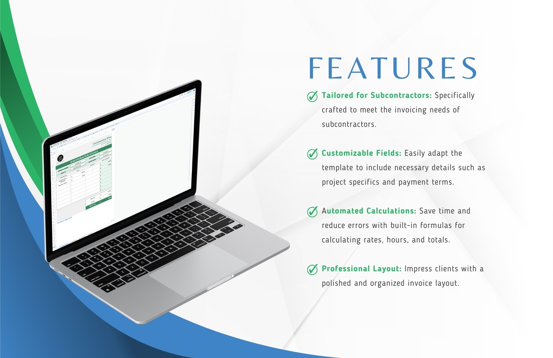 Subcontractor Invoice Template