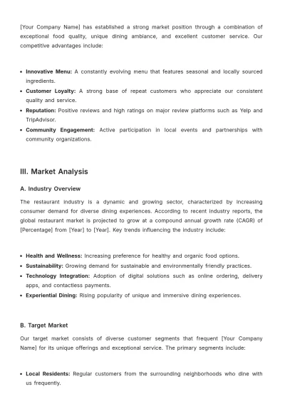 Free Restaurant Loan Proposal Template to Edit Online