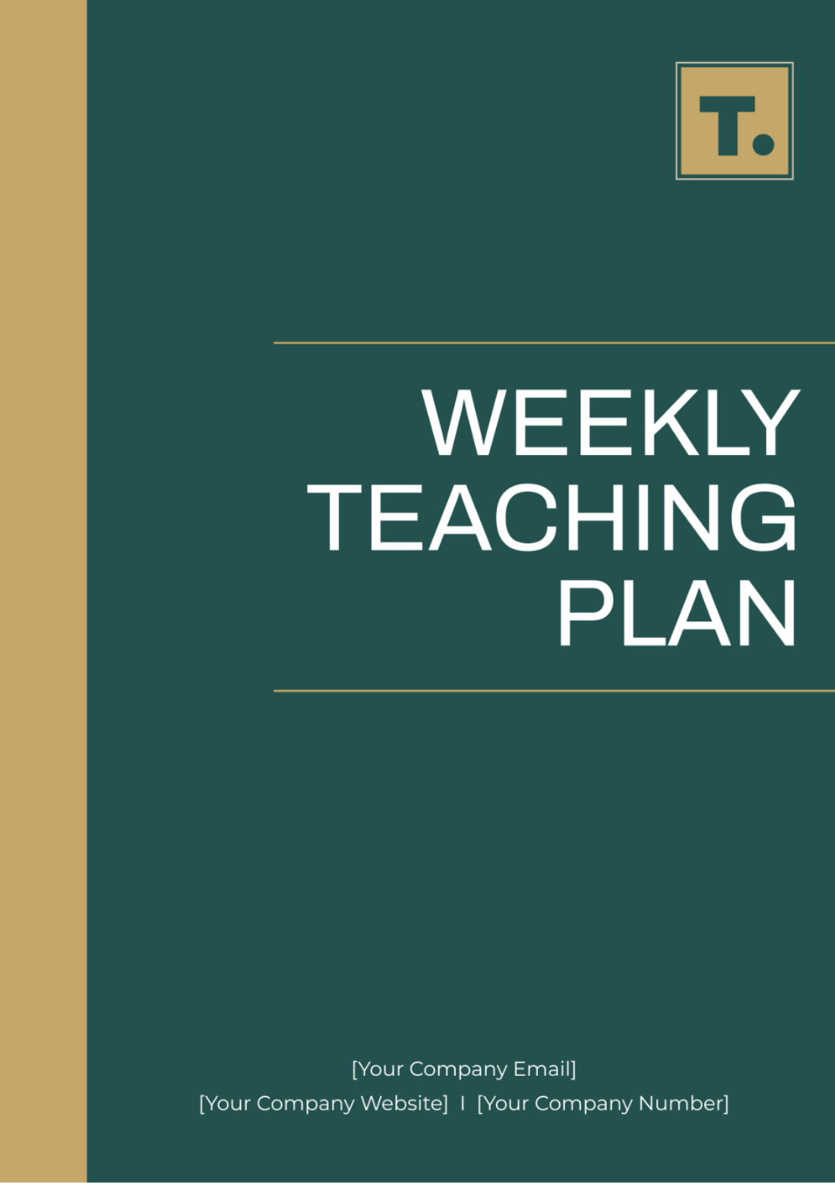 Weekly Teaching Plan Template - Edit Online & Download