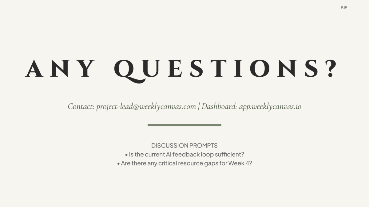 Free Weekly Project Plan Template to Edit Online