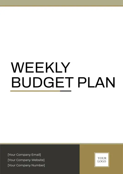Free Weekly Budget Plan Template to Edit Online