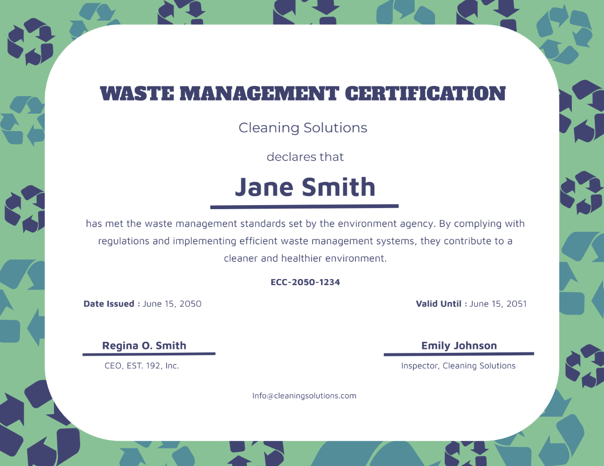 Environment Agency Waste Certificate Template - Edit Online & Download