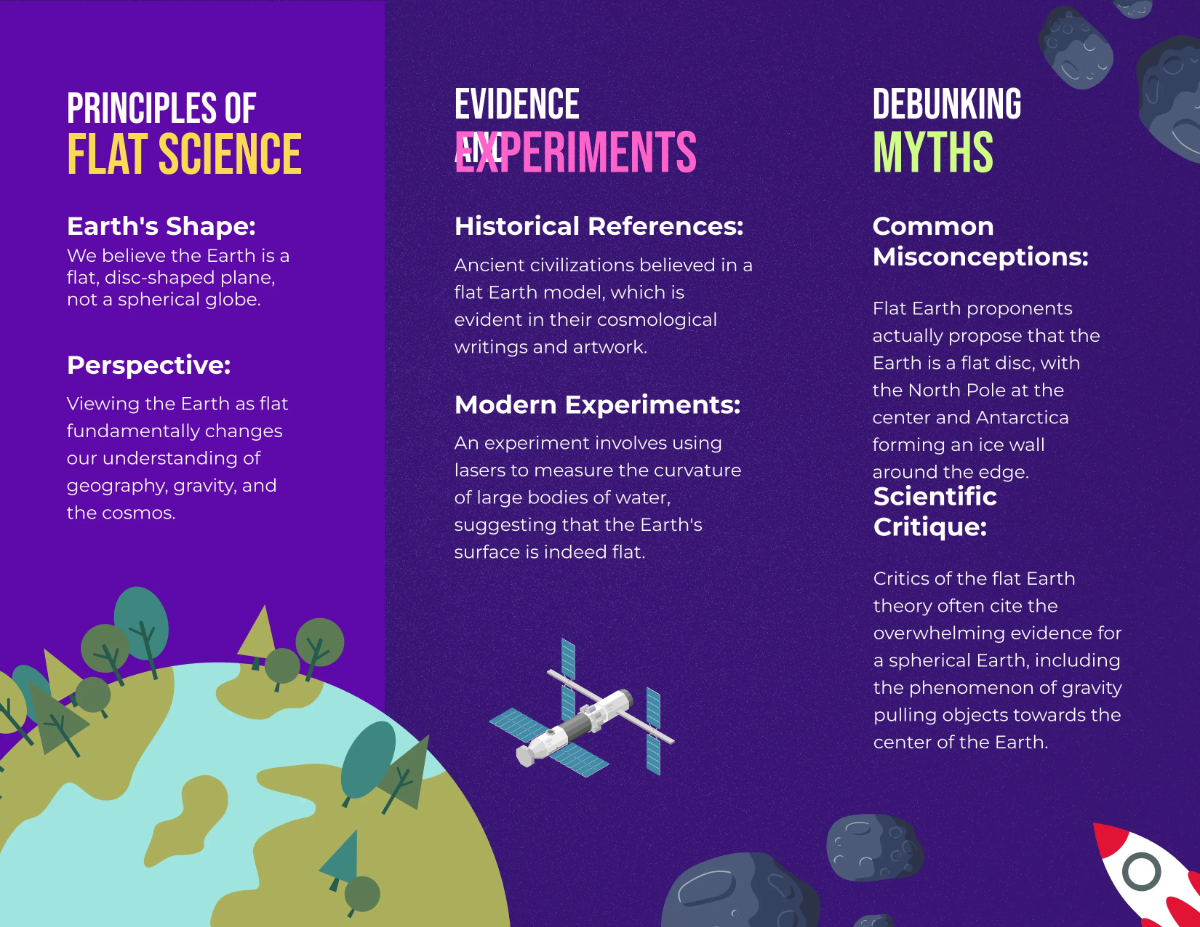 Free Flat Science Brochure Template to Edit Online