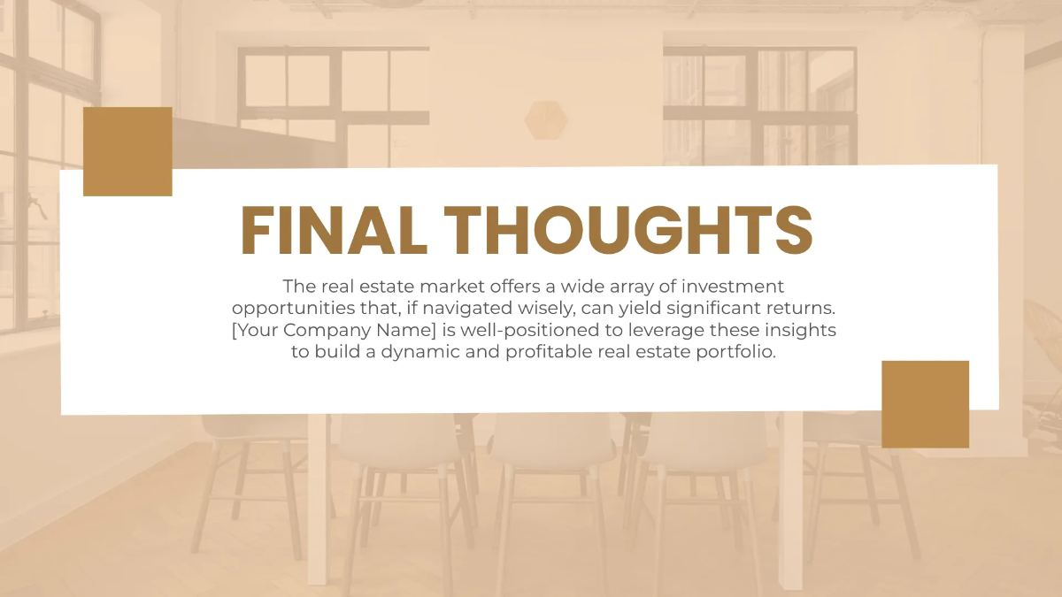 Free Real Estate Investment Opportunities Presentation Template to Edit Online