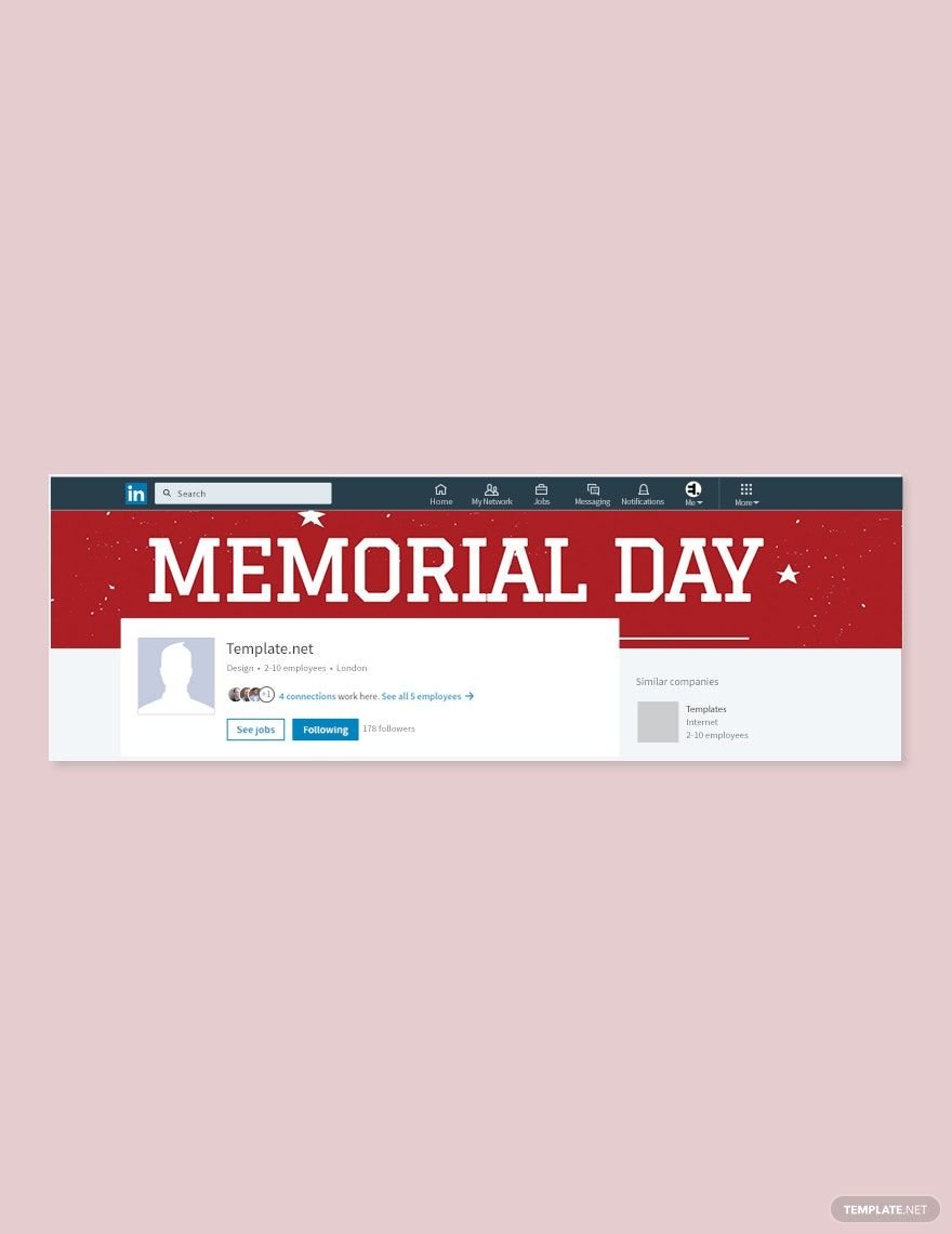 Memorial Day LinkedIn Company Cover Template