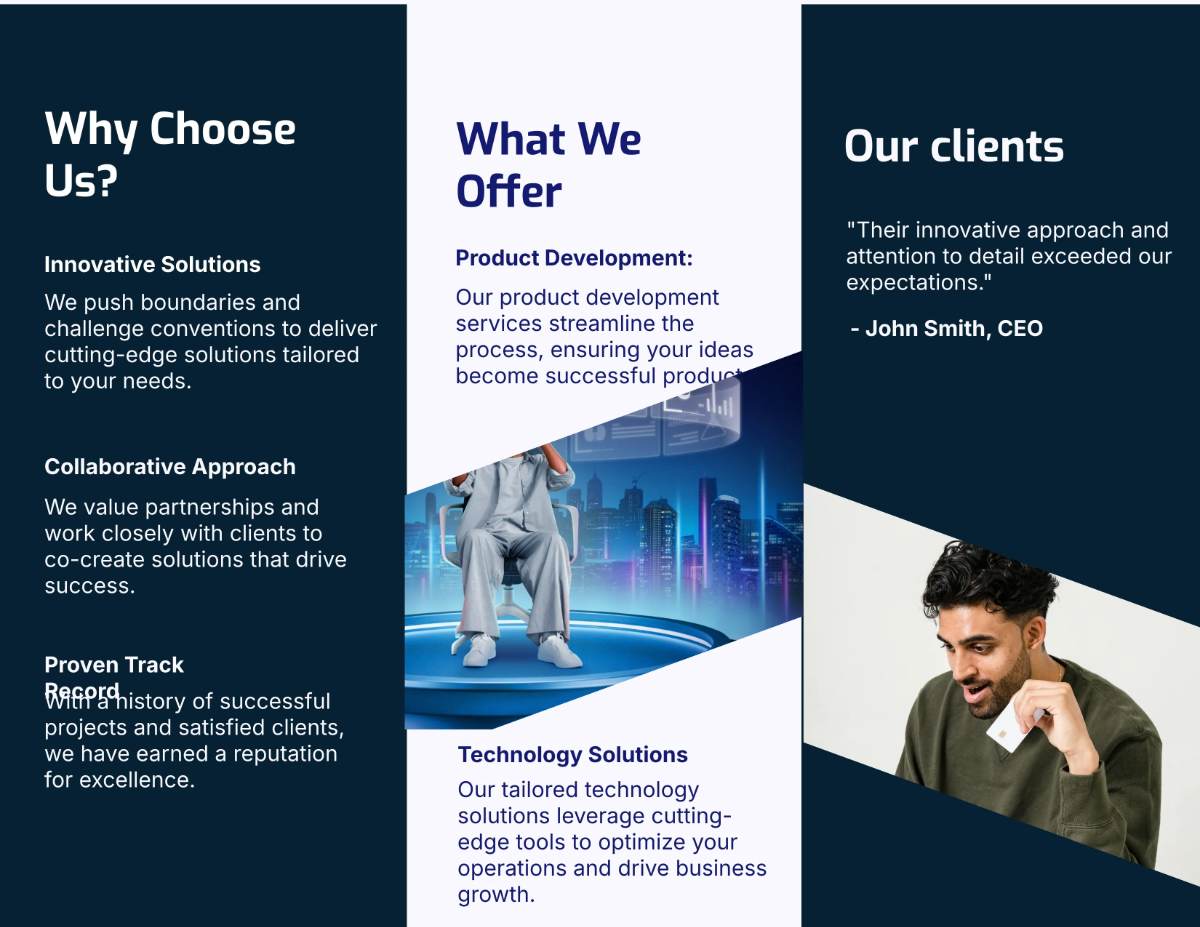 Free Innovate Brochure Template to Edit Online